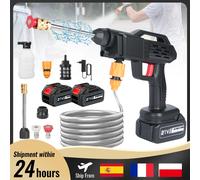 Nettoyeur haute pression sans fil, pistolet à eau pulvérisateur, 1500W, nettoyeur haute pression pour lavage de voiture, machine de nettoyage à eau pour batterie Makita 21V 6000mah 2 Battery