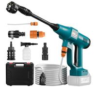 Nettoyeur haute pression sans fil pour batterie Makita 18 V, nettoyeur portable alimenté par batterie avec buse 6 en 1, tuyau tressé de 6,5 m, connexion directe au robinet pour voiture/terrasse