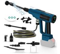 Nettoyeur Haute Pression sans Fil pour Makita 18V Batterie (sans Batterie) | Pistolet de nettoyage, 340W, sans balais, tuyau 5m, buse 6 en 1, filtre, pichet mousse, buse rotative, brosse