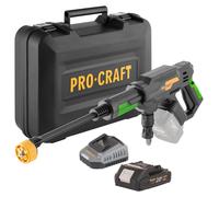 Nettoyeur haute pression sans fil Procraft CW20bb 20 V, 30 bars, 180 l/h, moteur sans balais + 1 batterie 2,0 Ah + chargeur + mallette
