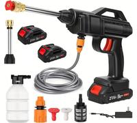 Nettoyeur haute pression sans fil, puissance 600 W, pression maximale 30 bars, avec 2 batteries, alimenté par batterie