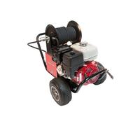 Nettoyeur haute pression thermique 240 bar / 1100 l/h avec enrouleur acier - DIMACO - (Honda 13 CV) - TIE18240HE