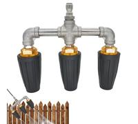 Nettoyeur haute pression triple buse - 276 bar - Raccord rapide 1/4" rotatif à 360 ° - Buse turbo pour nettoyeur haute pression - Pour allée, véhicules, jardin, pavés, clôtures, sol, murs