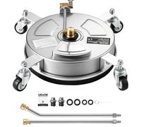 Nettoyeur haute pression VEVOR – Nettoyeur de surfaces de 330 mm avec roues, idéal pour nettoyer les allées, les trottoirs et les bordures. Acier inoxydable, pression maximale de 276 bars, avec raccor