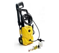 Nettoyeur haute pression Zimilo 1800W avec lance à mousse et buses, nettoyeur électrique puissant pour terrasses, jardins, véhicules et dallages, de couleur jaune