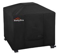 NettyPro Housse de foyer carrée résistante à la décoloration - Imperméable et robuste - 600D - Pour table de foyer au gaz propane, 81,3 x 81,3 x 61 cm, noir