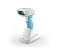 NETUM RD-1962 Scanner Code Barre sans Fil Antimicrobien Bleu Blanc 1D 2D 1280×800 CMOS 2.4G Bluetooth IP67 Étanche Design Robuste Mode Mains Libres pour Cliniques Et Hôpitaux