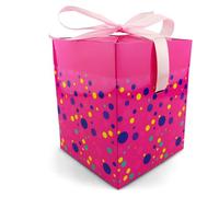 Netuno 1x boîte cadeau rose 12cmx12cmx15cm petite boîte-cadeau décorative avec couvercle et ruban coffret cadeau avec ruban carton cadeau coffret cadeau pour anniversaires fêtes mariage souvenirs