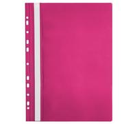 Netuno 1x chemise à lamelle perforée rose pour documents | A4 dossier à lamelle protège-documents farde à lamelle avec couverture transparente chemise perforée pour bureau