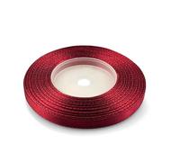 Netuno 1x rouleau ruban satin bordeaux 6 mm x 32 m ruban de tissu rubans de satin ruban cadeau ruban décoratif pour emballages cadeaux décoration bricolage DIY ruban de couleur ruban de soie satin