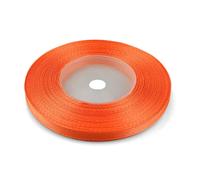 Netuno 1x ruban de satin orange intense 6 mm x 32 m rouleaux de ruban satin ruban tissu multicolore ruban de décoration ruban à bricoler ruban satin décoratif pour Pâques cadeau anniversaire mariage