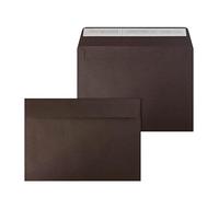 Netuno 20 enveloppes élégantes couleur marron foncé C5 162 x 229 mm 120g grande enveloppe rabat droit enveloppes colorées pour documents A5 lettres mariage anniversaire invitations cartes de voeux