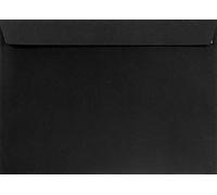 Netuno 200 enveloppes noires élégantes C4 229 x 324 mm 120g Burano Nero grande enveloppe enveloppes colorées pour documents photos invitations mariage certificats contrats lettres A4