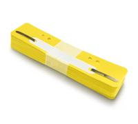 Netuno 25 bandes de classement jaunes bande d'agrafes agrafes en plastique bandes pour reliure bandes agrafeuses attaches de classement attaches perforées accessoires de classement bandes de reliure
