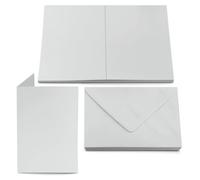 Netuno 25 Cartes Vierges B6 Grises Avec Enveloppes - Rainbow Set de Cartes Pliables et Enveloppes Décoratives Colorées pour Invitations, Vœux, Anniversaire