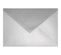 Netuno 25 enveloppes argentées C6 162x114 mm chic et raffinées | 120g Aster Metallic Silver · enveloppes sophistiquées et distinguées pour mariage, faire-part de mariage & invitations
