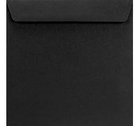 Netuno 25 enveloppes carrées noires 155 x 155 mm 120g Burano Nero enveloppes élégantes enveloppe décorative enveloppe noire pour faire-part mariage anniversaire invitations cartes de voeux