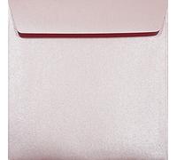 Netuno 25 enveloppes carrées roses 156 x 156 mm 120g Majestic Petal enveloppe brillante enveloppe métallisée enveloppes nacrées pour invitations cartes de vœux mariage anniversaire