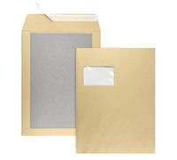 Netuno 25 enveloppes d'expédition avec fenêtre C4 400g dos en carton