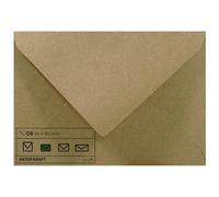 Netuno 25 enveloppes kraft C6 114x162 mm vintage naturelles | 100g Aster Kraft · enveloppes rustiques de qualité pour correspondance, cartes de vœux, faire-part, invitations & RSVP