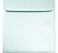 Netuno 25 enveloppes nacrées bleu clair carrées 156x156 mm festives et chic | 120g Majestic Damask Blue · enveloppes raffinées et sophistiquées pour mariage, faire-part de mariage & invitations