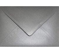 Netuno 25 enveloppes nacrées gris foncé B6 175x125 mm chic et raffinées | 120g Aster Metallic Grey · enveloppes sophistiquées et distinguées pour mariage, faire-part de mariage & invitations