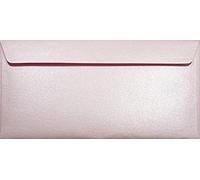 Netuno 25 enveloppes nacrées roses DL 220x110 mm élégantes et raffinées