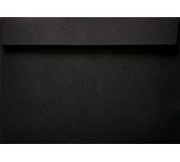 Netuno 25 grandes enveloppes noires C5 162 x 229 mm 120g Burano Nero enveloppes élégantes enveloppe décorative pour lettres faire-part mariage anniversaire invitations cartes de voeux funérailles