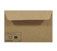 Netuno 25 petites enveloppes kraft C7 81x114 mm vintage naturelles | 100g Aster Kraft · enveloppes rustiques de qualité pour étiquettes, cartes de visite, cartes cadeaux, billets & mini-cartes