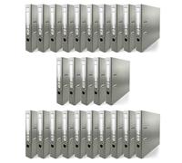 Netuno 25x classeur à anneaux gris mécanisme à 2 anneaux dos de 5 cm classeurs plastiques classeur A4 rigide classeurs de bureau pour documents de format A4