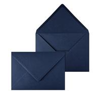 Netuno 50 enveloppes côtelées couleur bleu foncé C5 162 x 229 mm 140g grande enveloppe texturée enveloppes élégantes pour documents A5 lettres mariage anniversaire invitations cartes de voeux