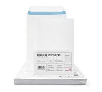 Netuno 50 enveloppes d’expédition blanches C5 162x229mm 90g grandes pochettes d’expédition enveloppes commerciales grand format pour lettres documents factures contrats enveloppe postale