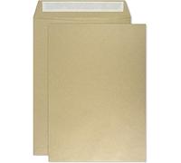 Netuno 50 enveloppes d’expédition brunes B5 176x250 mm 80g grandes pochettes d’expédition sans fenêtre enveloppes commerciales grand format pour lettres documents factures contrats enveloppe postale