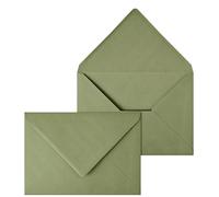 Netuno 50 enveloppes élégantes couleur vert olive C5 162 x 229 mm 120g grande enveloppe rabat pointu enveloppes colorées pour documents A5 lettres mariage anniversaire Noël invitations cartes de voeux