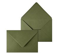 Netuno 50 enveloppes texturée couleur kaki C5 162 x 229 mm 140g grande enveloppe enveloppes élégantes pour documents A5 lettres mariage anniversaire Noël invitations cartes de voeux