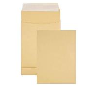 Netuno 50 pochettes d'expédition à soufflets brunes B5 176 x 250 mm 130g pochettes à soufflets extensibles grandes enveloppes expédition pour livres documents grande enveloppe soufflet fond pincé