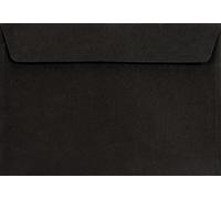 Netuno 500 enveloppes noires C6 114 x 162 mm 120g Burano Nero enveloppes élégantes enveloppe décorative enveloppe noire pour faire-part mariage anniversaire invitations cartes de voeux funérailles