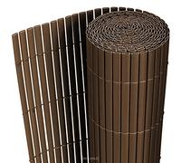 [neu.haus] Brise-Vue Palissade en PVC Extérieur Clôture Réglable Résistant aux Intempéries Intimité pour Jardin Terasse Cache Balcon Anti-Moisissure Protection Renforcé Solide Marron 150 x 300 cm