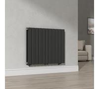 Radiateur plat 'Nore' Noir 60x80cm Double couche 1097W
