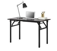 [neu.haus] Table Pliante Table de Cuisine Table à Manger Hauteur Réglable pour 4 Personnes 120 x 60 x 75-76,4cm Brun Foncé et Noir