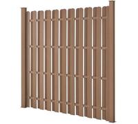 Clôture de Jardin Brise Vent Brise Vue Bois Composite (WPC) Brun 185 x 193 cm