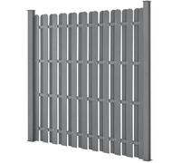 Clôture de Jardin Brise Vent Brise Vue Bois Composite (WPC) Gris 185 x 193 cm
