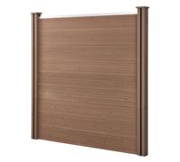 Clôture de Jardin Brise Vue Brise Vent Bois Composite (WPC) Brun 183 x 187cm