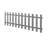 NEU.HOLZ Clôture Décorative Brise Vue Palissade Barrière Cloison Séparation en Bois Composite (WPC) 200 x 60 cm Gris