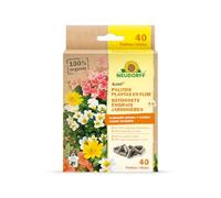 Neudorff Azet Bâtonnets Engrais Jardinières - Pour une floraison abondante et naturelle, avec mycorhizes, effet longue durée jusqu’à 3 mois, 40 bâtonnets