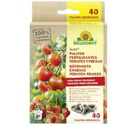 Neudorff Azet Bâtonnets Engrais Tomates & Fraises - Pour des fruits délicieux, avec mycorhizes, effet longue durée jusqu’à 3 mois, 40 bâtonnets