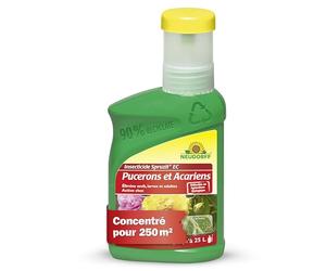 Neudorff Insecticide Spruzit EC Anti-Pucerons et Acariens - Insecticide jardin anti acarien et anti araignée, action sur œufs larves adultes, Concentré pour 250m², 250 ml