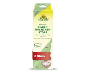 Neudorff Lot de 3 pièges adhésifs permanents - Attrape efficacement les poissons d'argent et les poissons en papier dans tous les espaces intérieurs - Piège adhésif inodore et sans insecticide