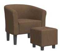 ""NEUF 2026"" CHIC Chaise cabriolet, SWEETY, Fauteuil simple, max. charge 110 kg, avec repose-pied,marron tissu 70x56x68 cm FF5358