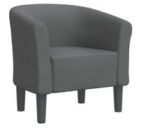 ""NEUF 2026"" CHIC Chaise cabriolet, SWEETY, Fauteuil simple, max. charge 110 kg, gris foncé tissu 70x56x68 cm FF5353